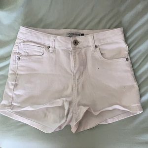 White, high waist shorts by fashion nova